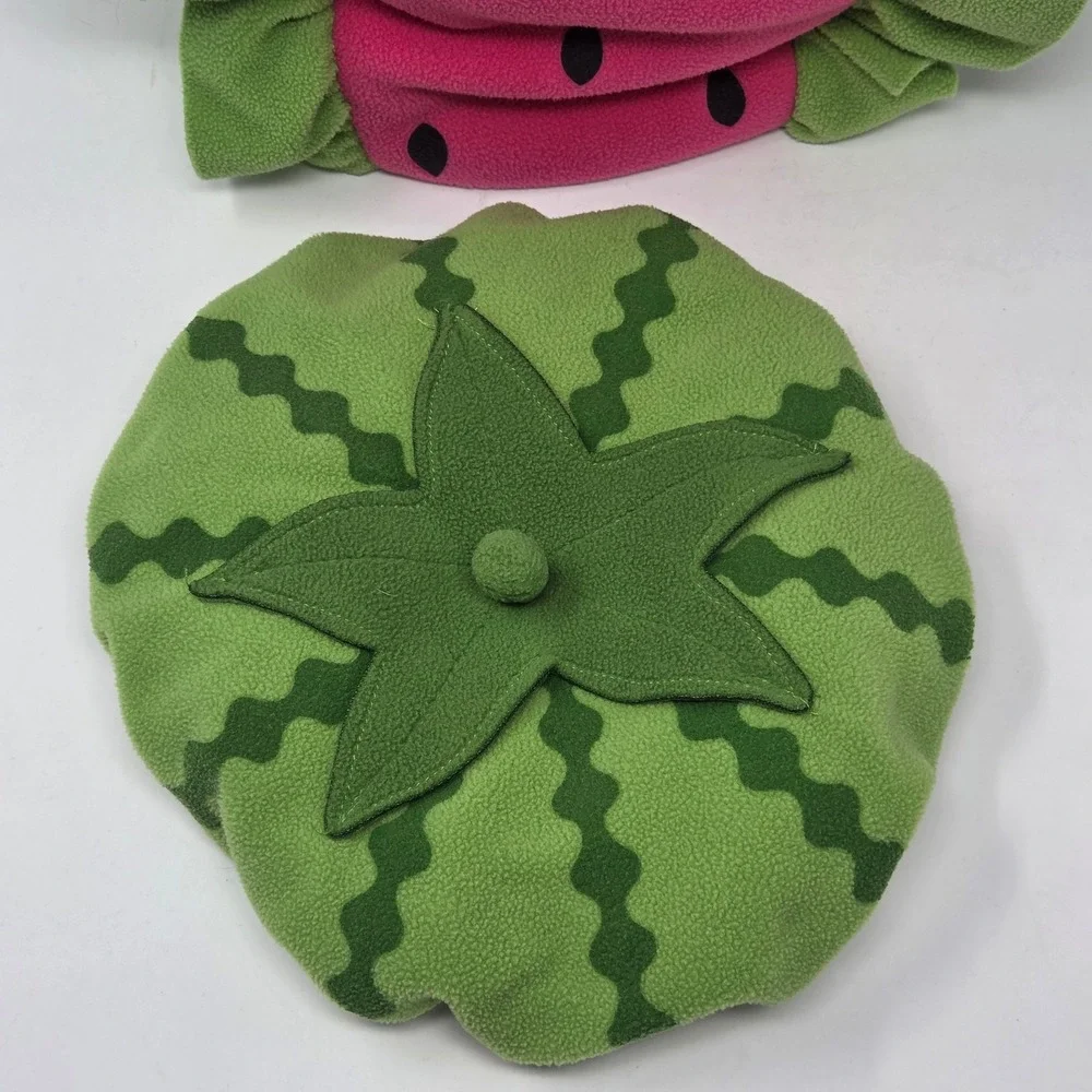 Baby Watermelon Costume 12-18 Months Plush Stuffed Bodysuit Hat Halloween Fruit
